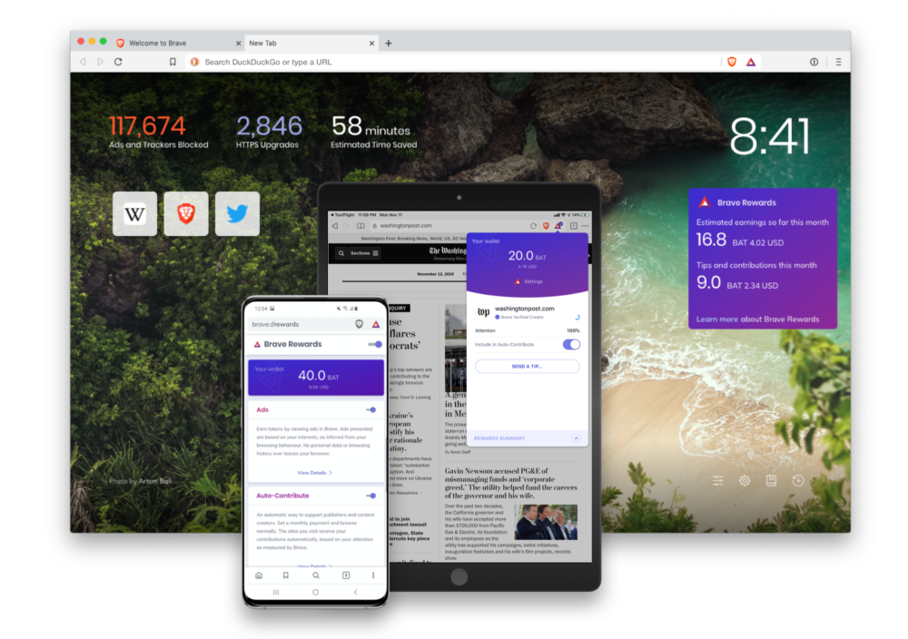 brave browser ads not showing