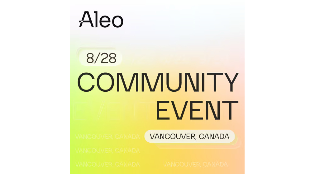 Aleo Vancouver Community Event