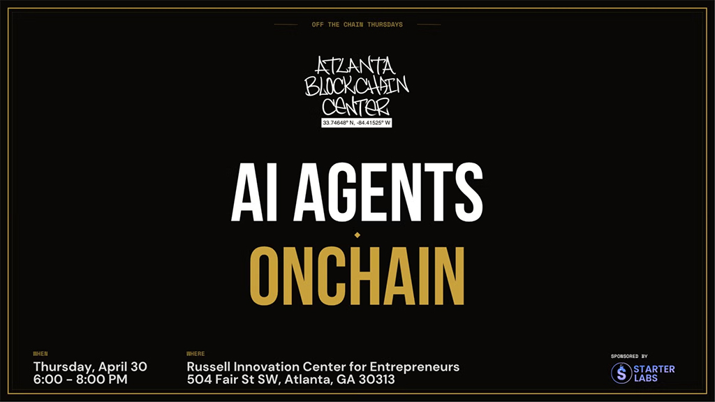 Atlanta Blockchain Center - AI Agents Onchain