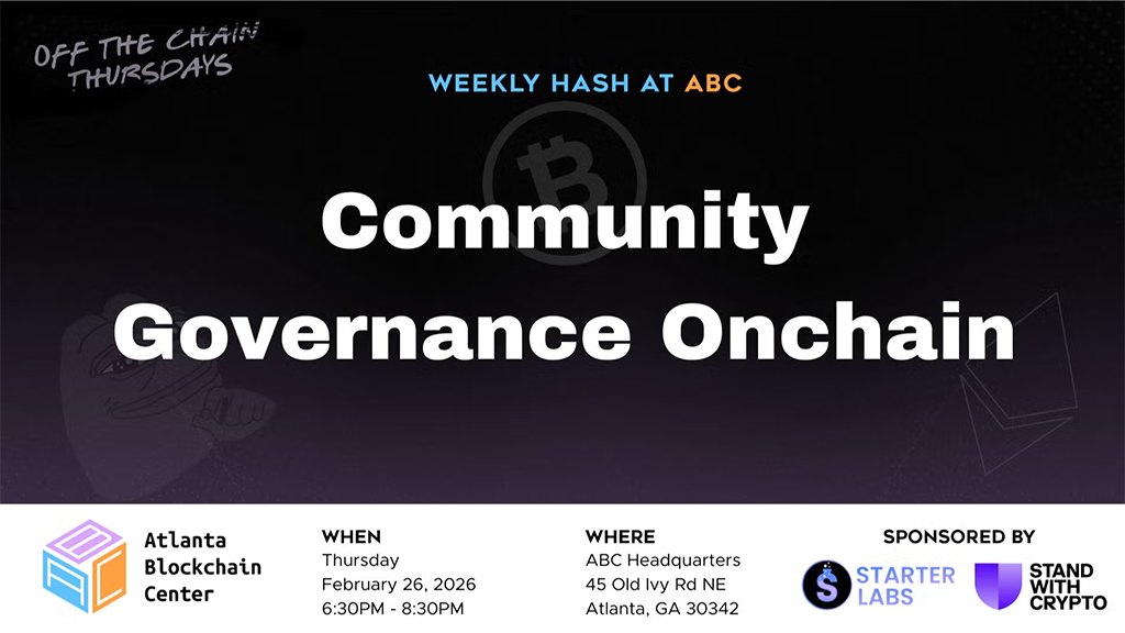 Atlanta Blockchain Center - Community Governance Onchain