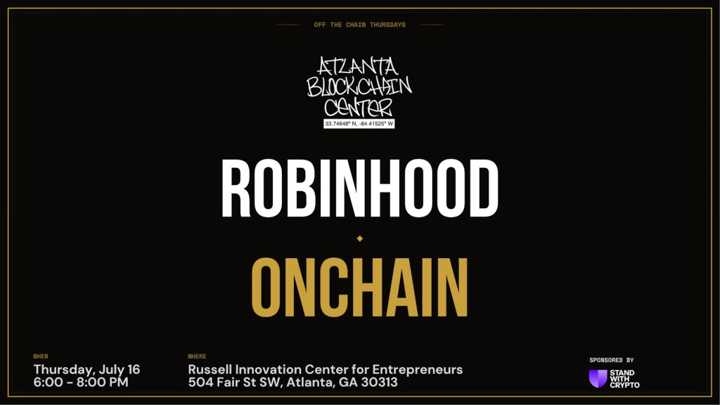 Atlanta Blockchain Center - Robinhood Onchain
