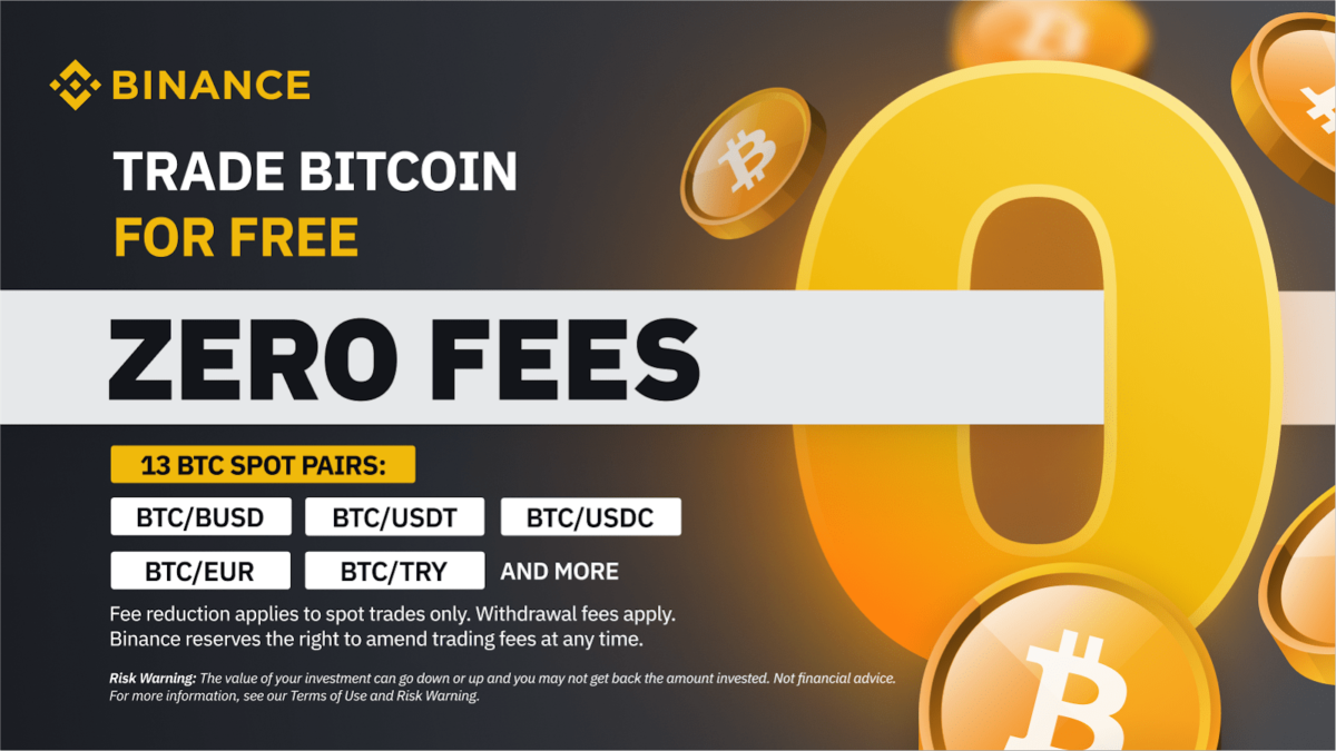 Celebrate Five Years of Binance with Zero Bitcoin Trading Fees