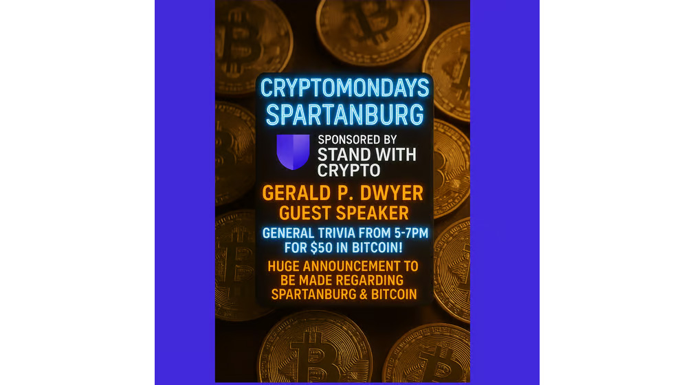 CryptoMondays Spartanburg with Professor Gerald P. Dwyer