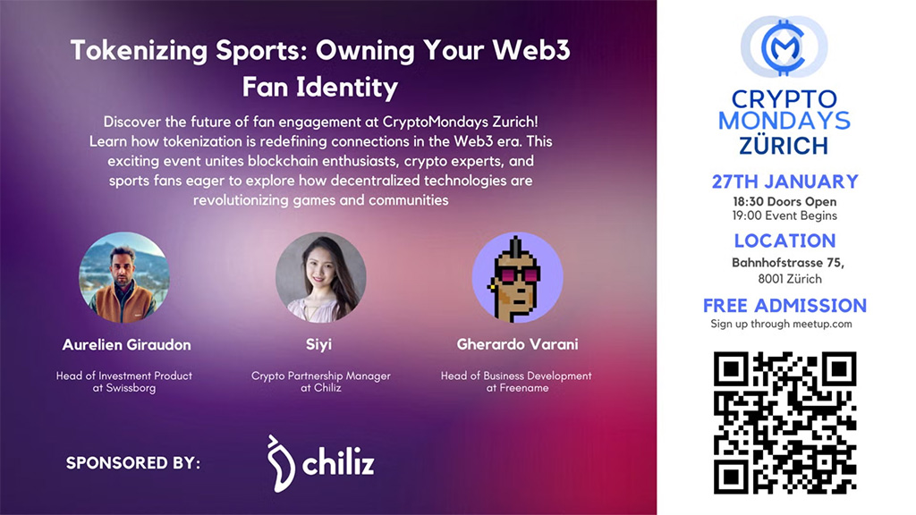 CryptoMondays Zürich - Tokenizing Sports: Owning Your Web3 Fan Identity