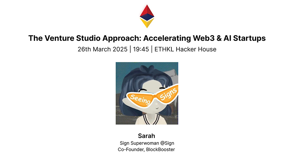 Ethereum Malaysia - The Venture Studio Approach: Accelerating Web3 & AI Startups