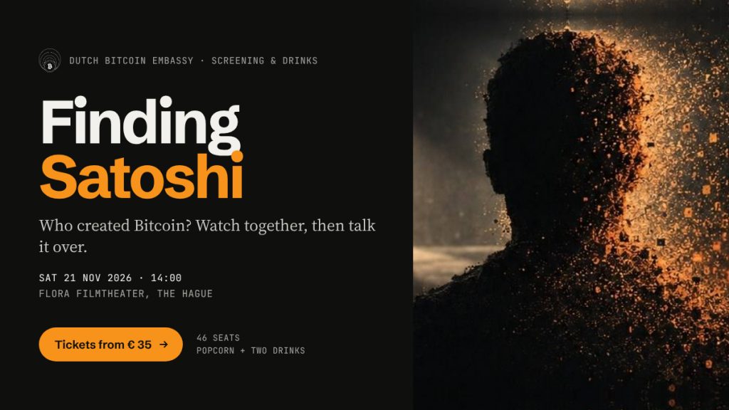 Finding Satoshi: filmvertoning & borrel - Den Haag