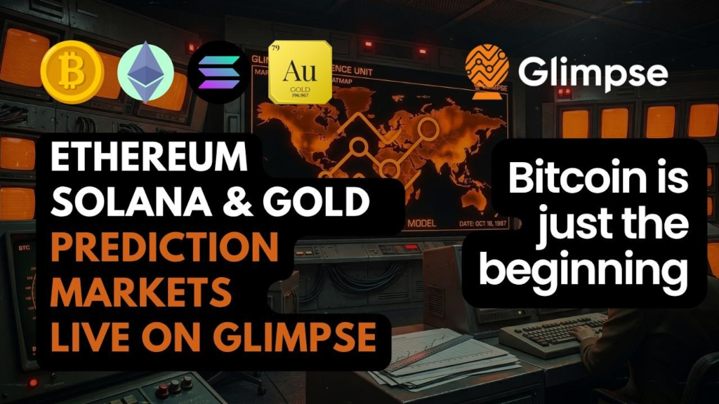 Glimpse Expands Forecasting Markets with Ethereum, Solana and Gold