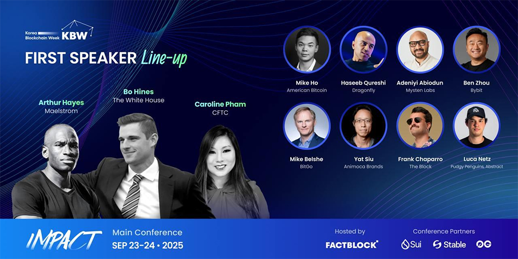 Korea Blockchain Week 2025 Announces First Speakers
