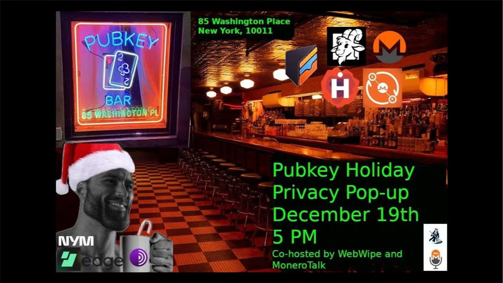 Monero Meetup @ Pubkey NYC