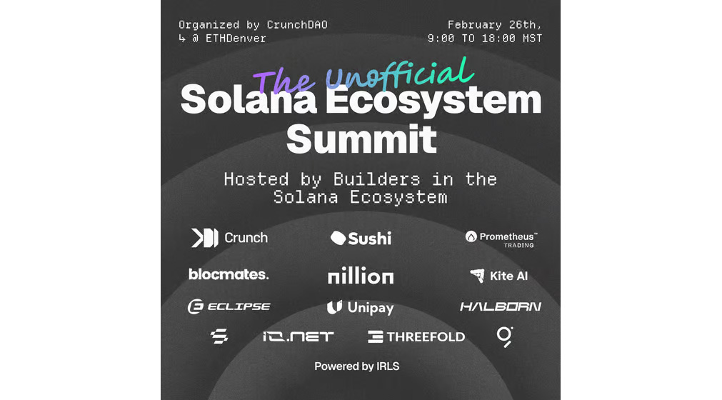 Join the unofficial Solana Community Ecosystem Summit, a community-led event hosted by CrunchDAO, for interactive discussions, collaborative sessions, and networking with Solana enthusiasts. 