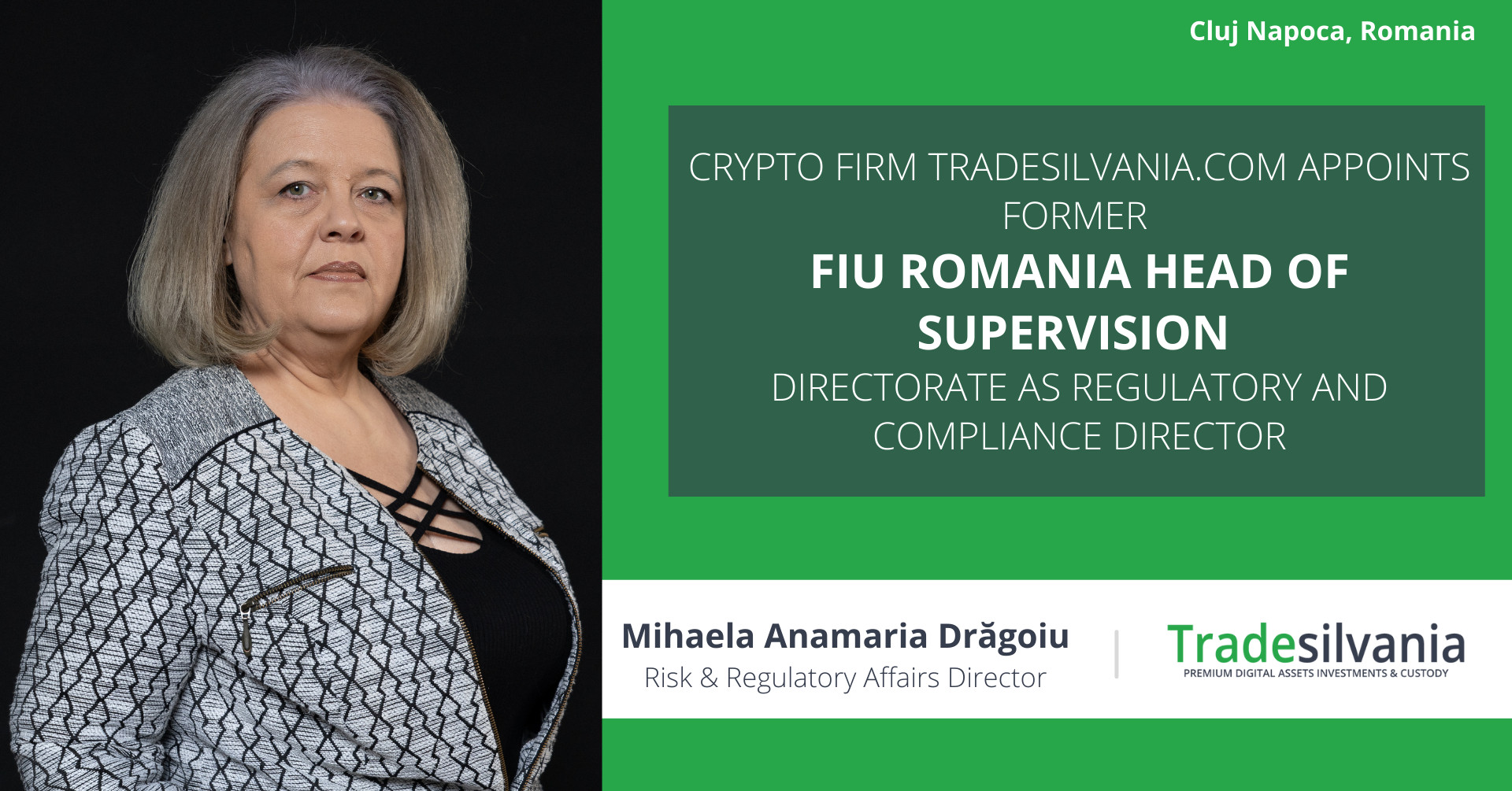 Romanian Cryptocurrency Platform Tradesilvania Appoints Former FIU Romania Top Official as New Regulatory Affairs Director