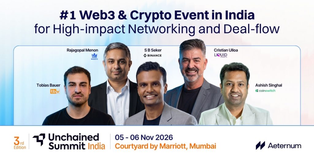 Unchained Summit India to Convene Leaders Shaping India’s Digital Asset Future