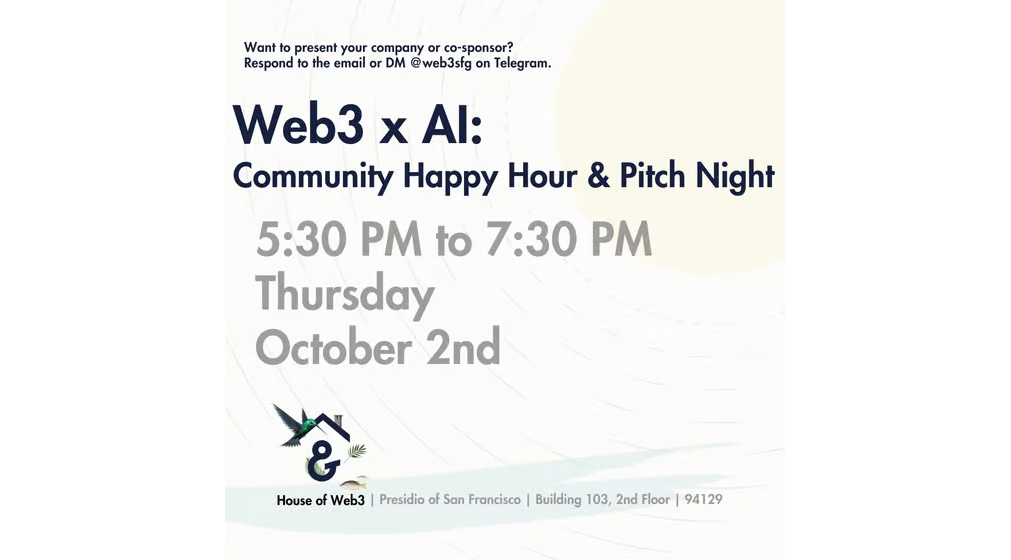 Web3 x AI: Community Happy Hour & Pitch Night @ House of Web3